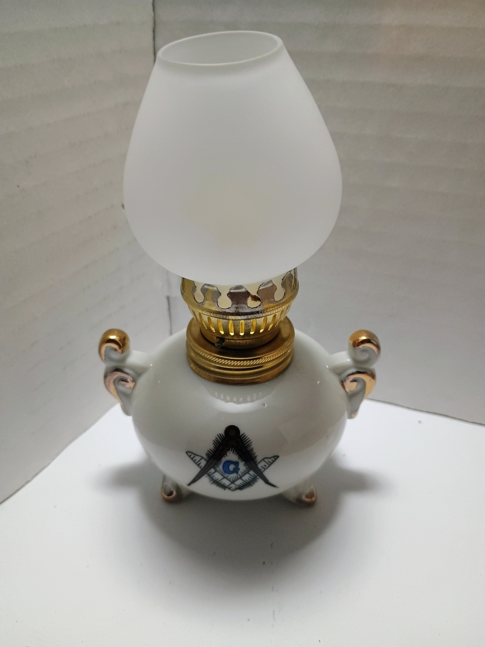 Freemason Masonic 6" Oil Lamp - Japan - New in Box